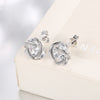 Zircon Earring with Thread Ball