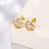 Zircon Earring with Thread Ball