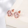 Zircon Earring with Thread Ball