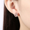 Zircon Earring with Thread Ball