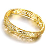 Fashion K Gold Zircon Carving Pattern Female Gold Bracelet