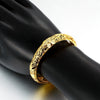 Fashion K Gold Zircon Carving Pattern Female Gold Bracelet