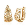 K Gold Zircon Earring Pattern Hollow Romantic Wind Earring Clip