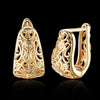 K Gold Zircon Earring Pattern Hollow Romantic Wind Earring Clip