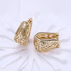 K Gold Zircon Earring Pattern Hollow Romantic Wind Earring Clip