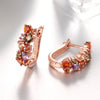 K Gold Zircon Fashion Selling Dazzling Colorful Zircon Lady Ear Clasp