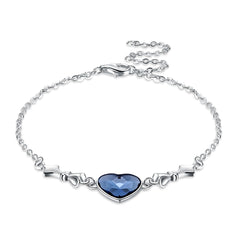 S925 Heart Sterling Silver Bracelet