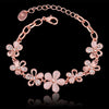 Environmental Protection Rose Gold Flower Czech Diamond Lady Bracelet