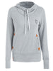 Drawstring Pocket Design Embroidered Hoodie