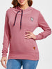 Drawstring Pocket Design Embroidered Hoodie