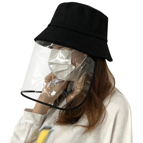 Transparent Protective Hat Anti-saliva Anti-fog Cap Isolation Removable Mask Cover Face