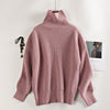 MASTGOU Wool Women's Sweater Autumn Winter Warm Turtlenecks Casual Loose Oversized Lady Sweaters Knitted Pullover Top Pull Femme