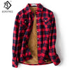 Velvet Thick Warm Women's Plaid Shirt Female Long Sleeve Tops M-5XL Winter Fleece Casual Check Blouse Autumn Clothes T77710A