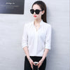 Summer Korean Fashion Womens Tops and Blouses Chiffon Women Blouses Short Sleeve White Office Lady Shirts Ladies Tops