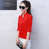 Summer Korean Fashion Womens Tops and Blouses Chiffon Women Blouses Short Sleeve White Office Lady Shirts Ladies Tops