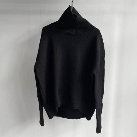 Toppies 2021 Winter Thick Warm Sweater Turtleneck Oversize Pullovers Jumper Female Knitted Tops Irregular Hem Clothing